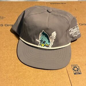 Gray Fish Embroidered Cap